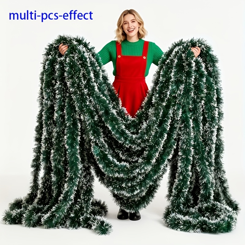 Tinsel Garland Decoration - 6/14M Noel Simli Çelenk, Asılı Dekorasyon