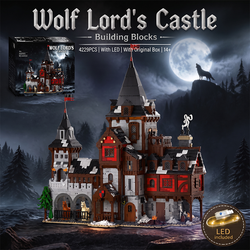 Lego Set City - Orta Çağ Kurt Lordu Kalesi, LED'li