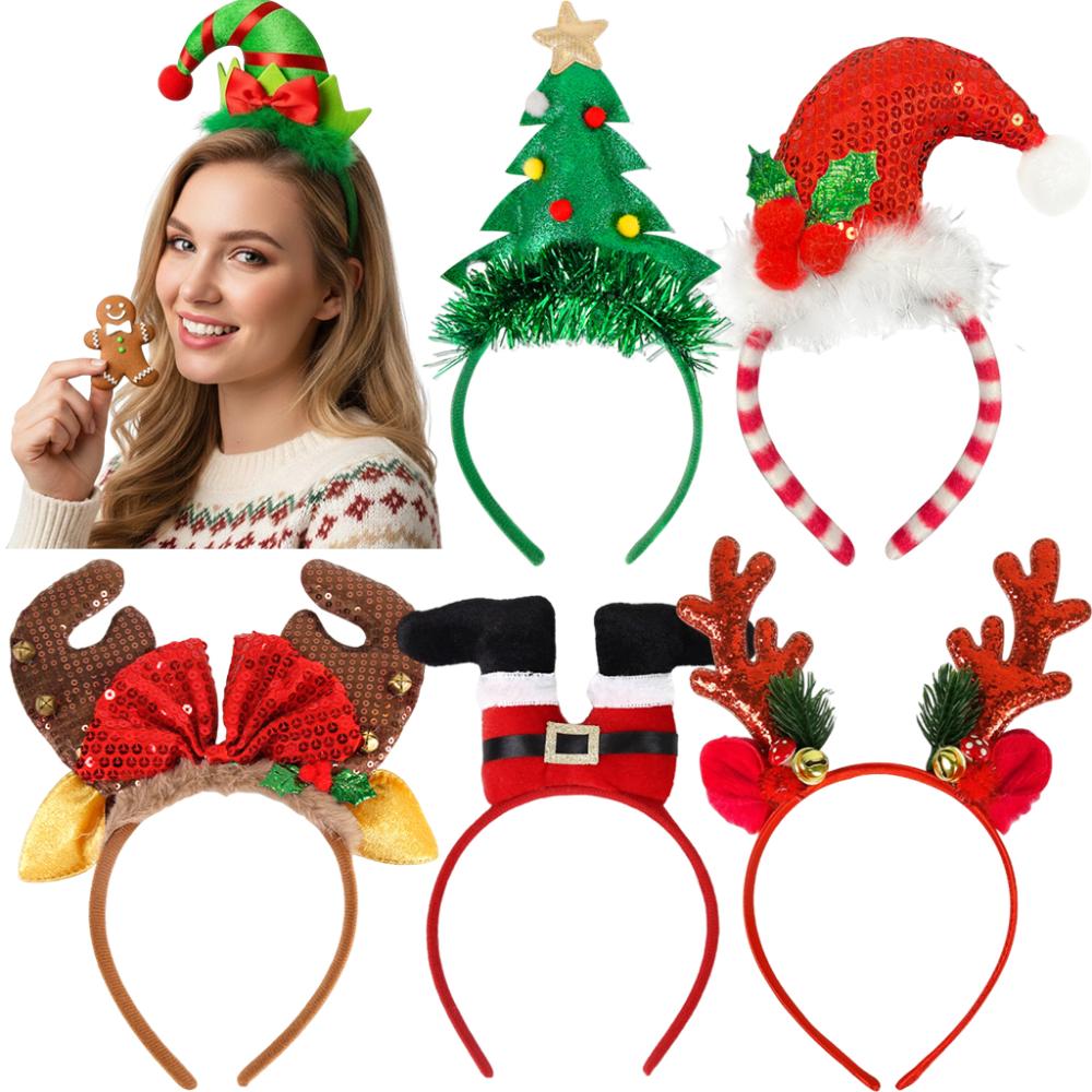 Reindeer Antlers Headband - 1 Adet/5 Adet Noel Temalı Saç