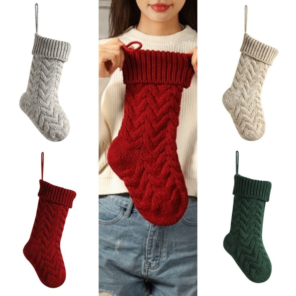 Örme Noel Çorapları Kabarık Yu - Christmas Stocking Hanging incelemesi ve fiyatı