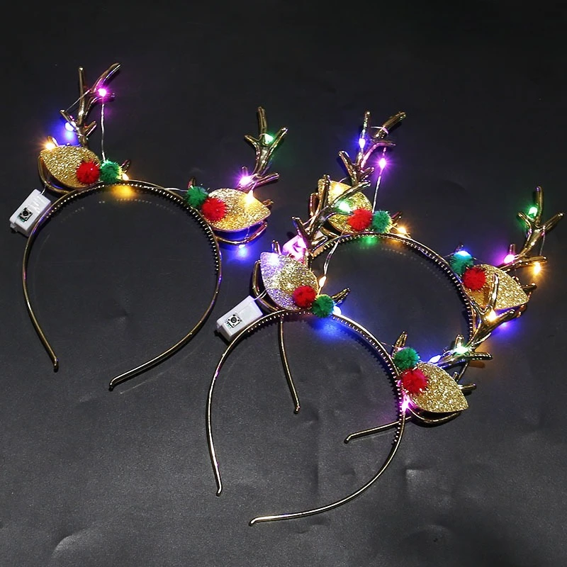 20 adet Işıklı Noel Taçları, L - Reindeer Antlers Headband incelemesi ve fiyatı