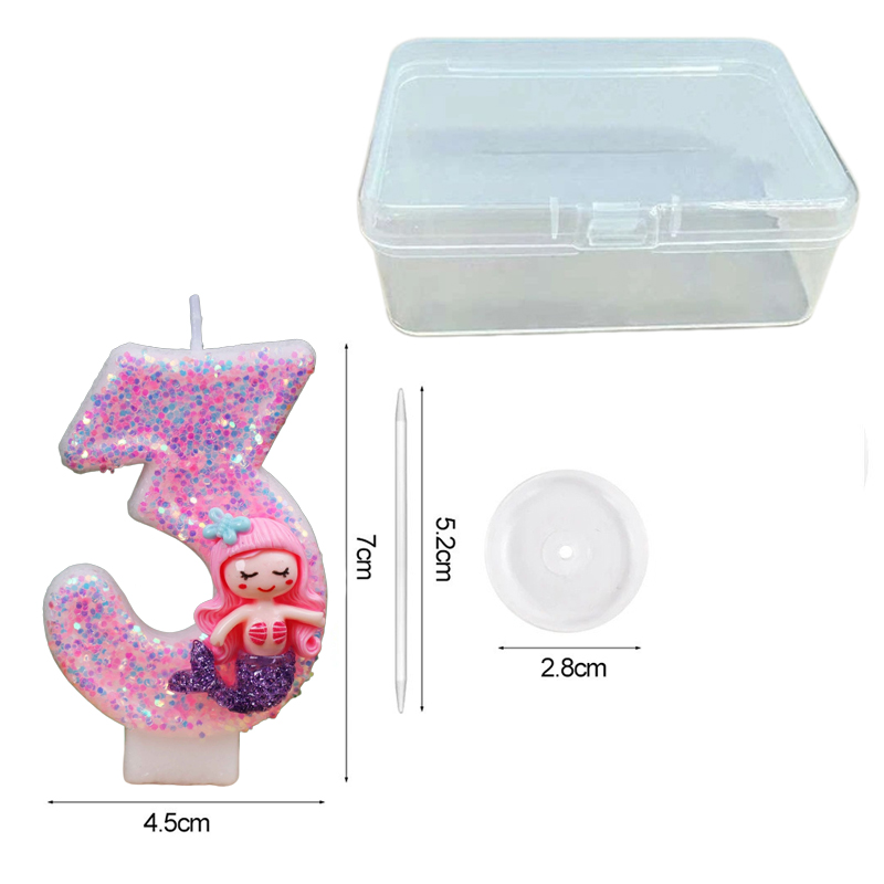Yaratıcı Pembe Deniz Kızı 0-9  - Holiday Candle Set incelemesi ve fiyatı
