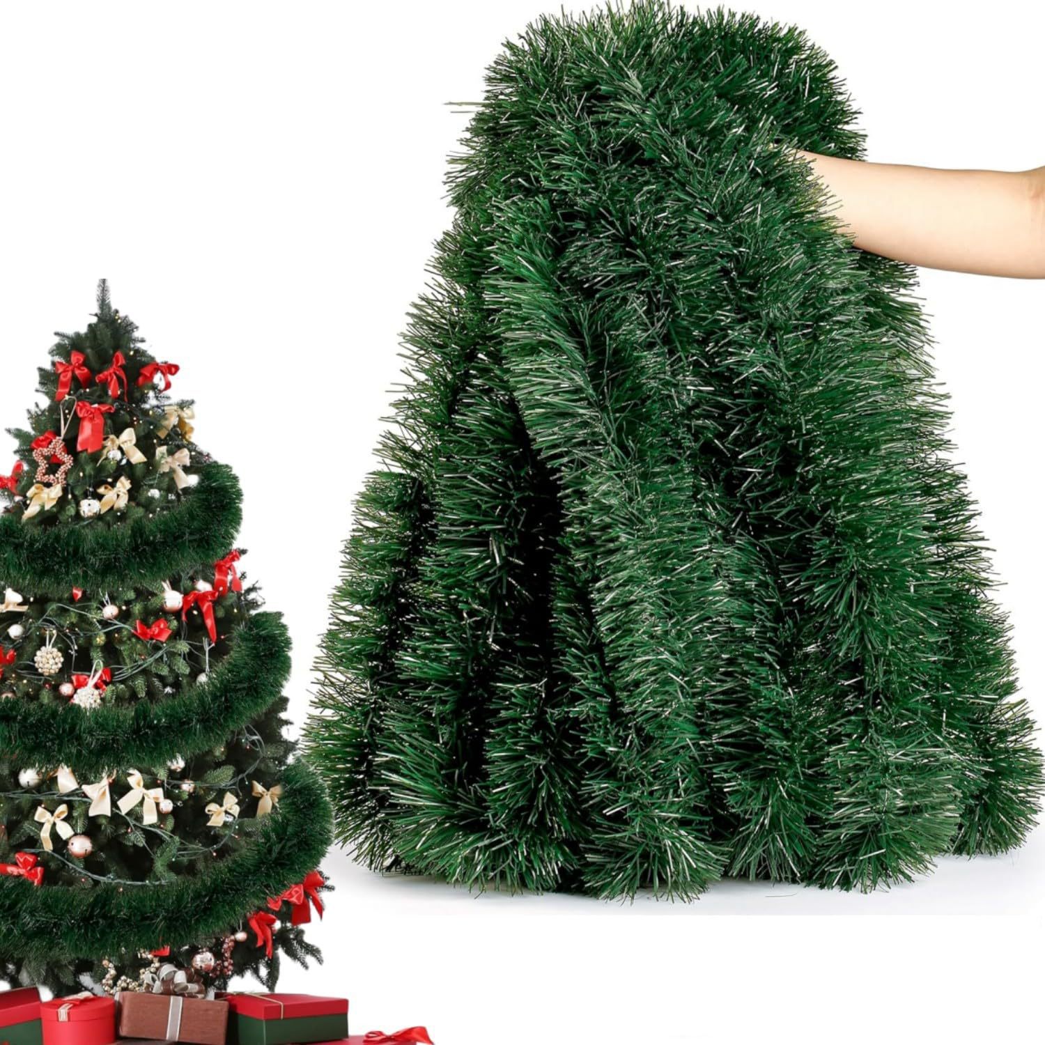 6/14M Noel Simli Çelenk, Asılı - Tinsel Garland Decoration incelemesi ve fiyatı