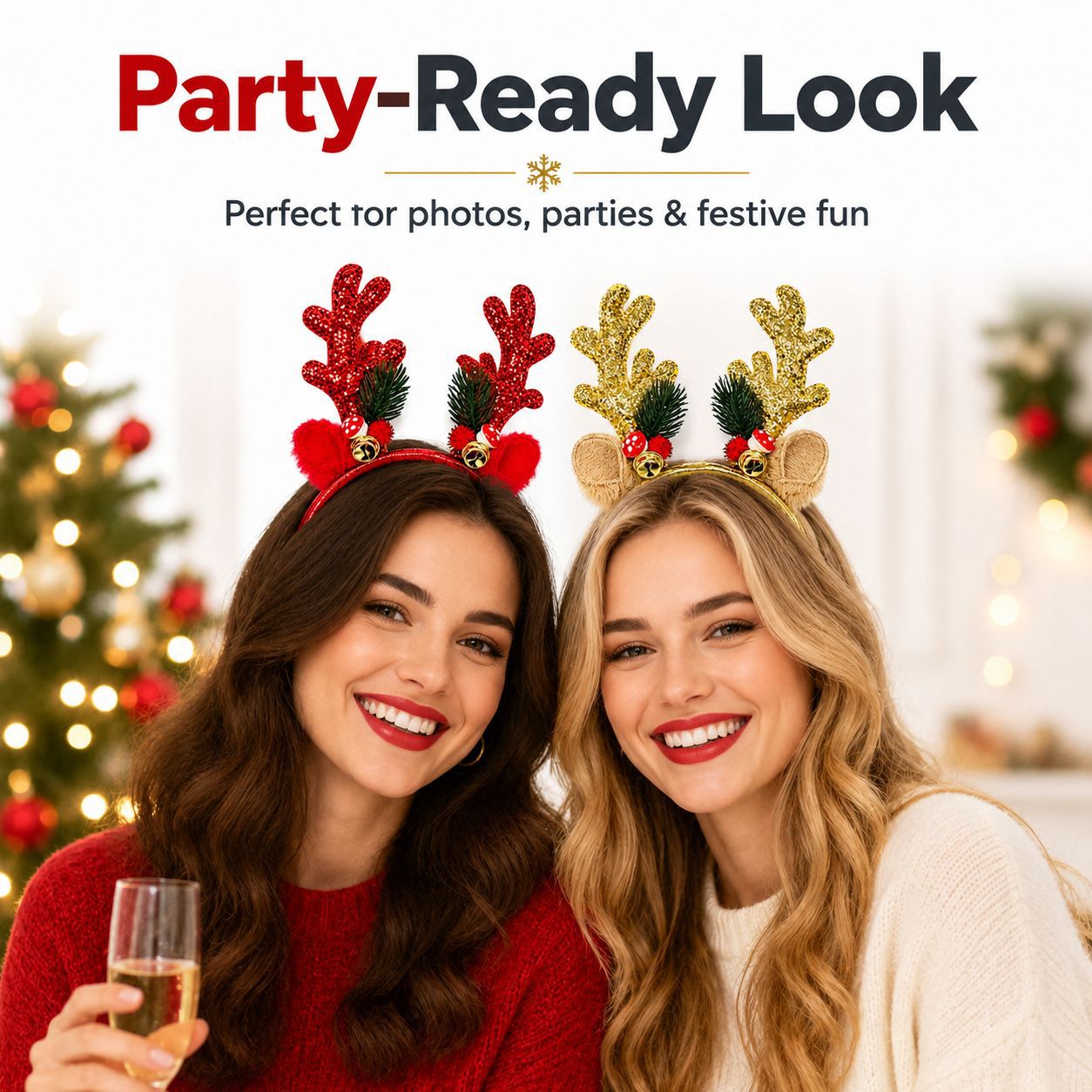 Noel Geyiği Çanlı Payetli Taç, - Reindeer Antlers Headband incelemesi ve fiyatı