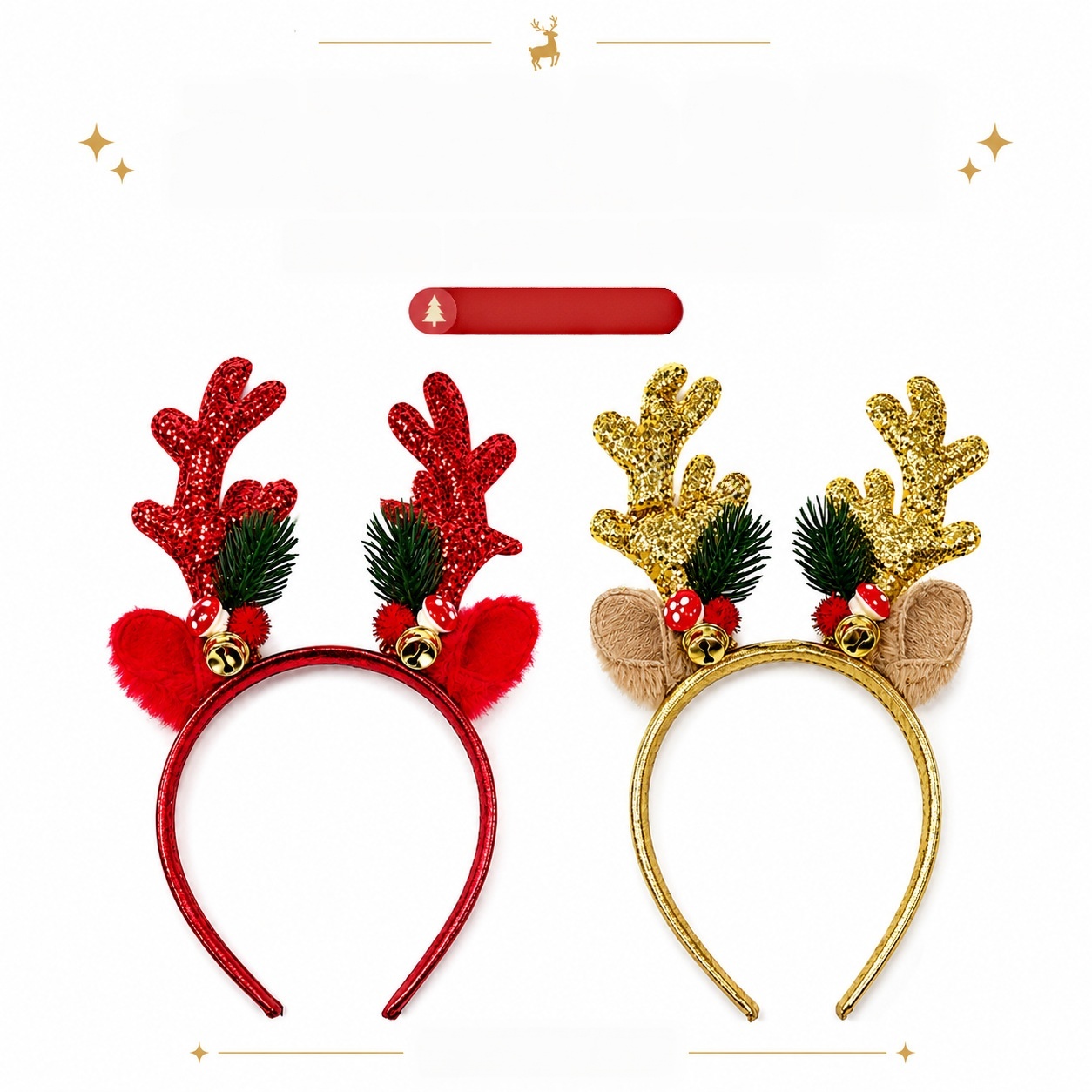 Noel Geyiği Çanlı Payetli Taç, - Reindeer Antlers Headband incelemesi ve fiyatı