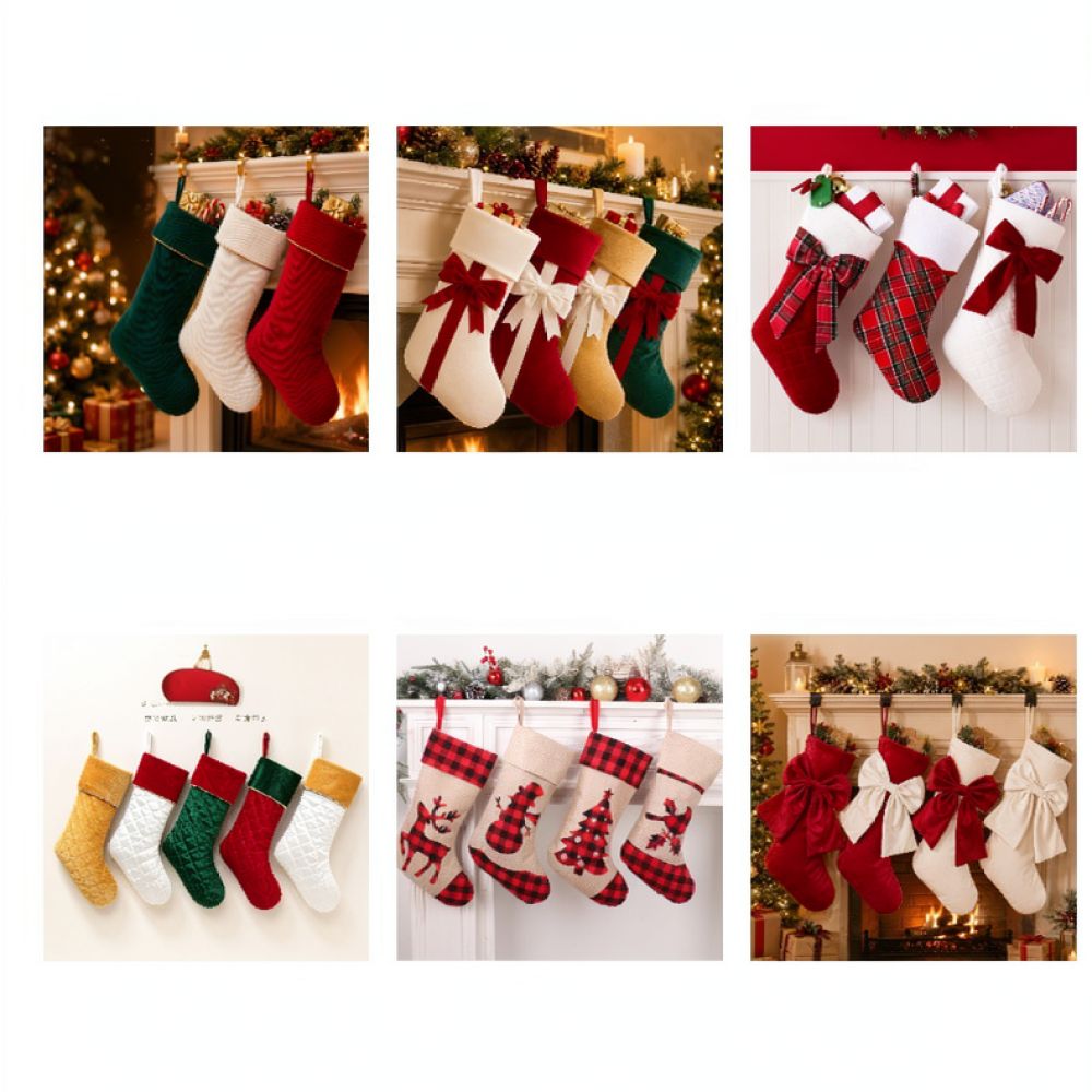 18 İnçlik Noel Temalı Kadife Ç - Christmas Stocking Hanging incelemesi ve fiyatı