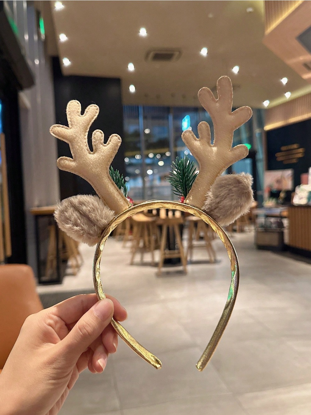 1 adet altın pullu mantar noel - Reindeer Antlers Headband incelemesi ve fiyatı
