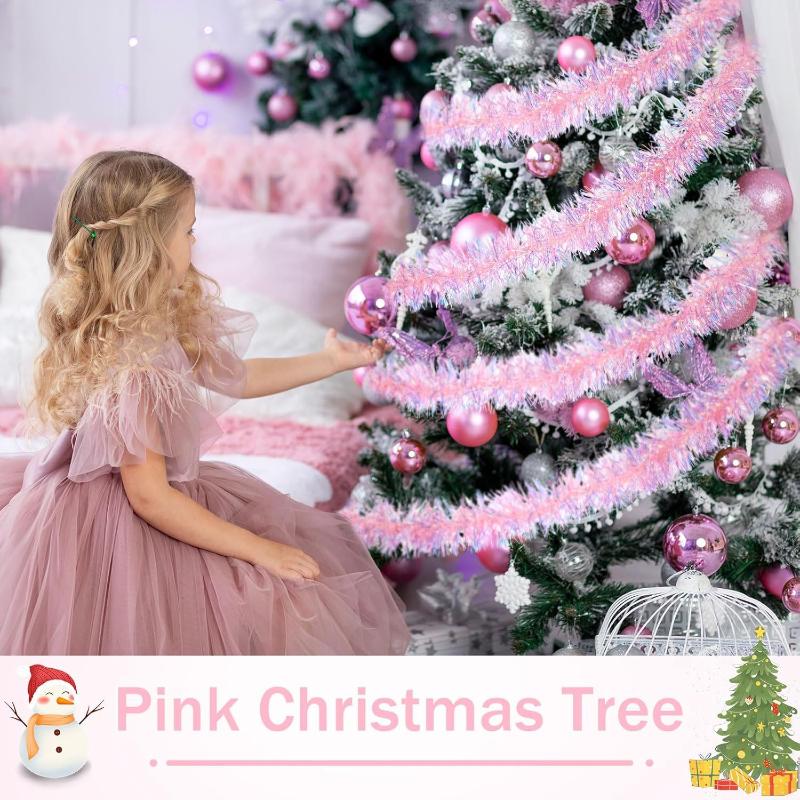 2M Pembe Simli Çelenk, Parlak  - Tinsel Garland Decoration incelemesi ve fiyatı