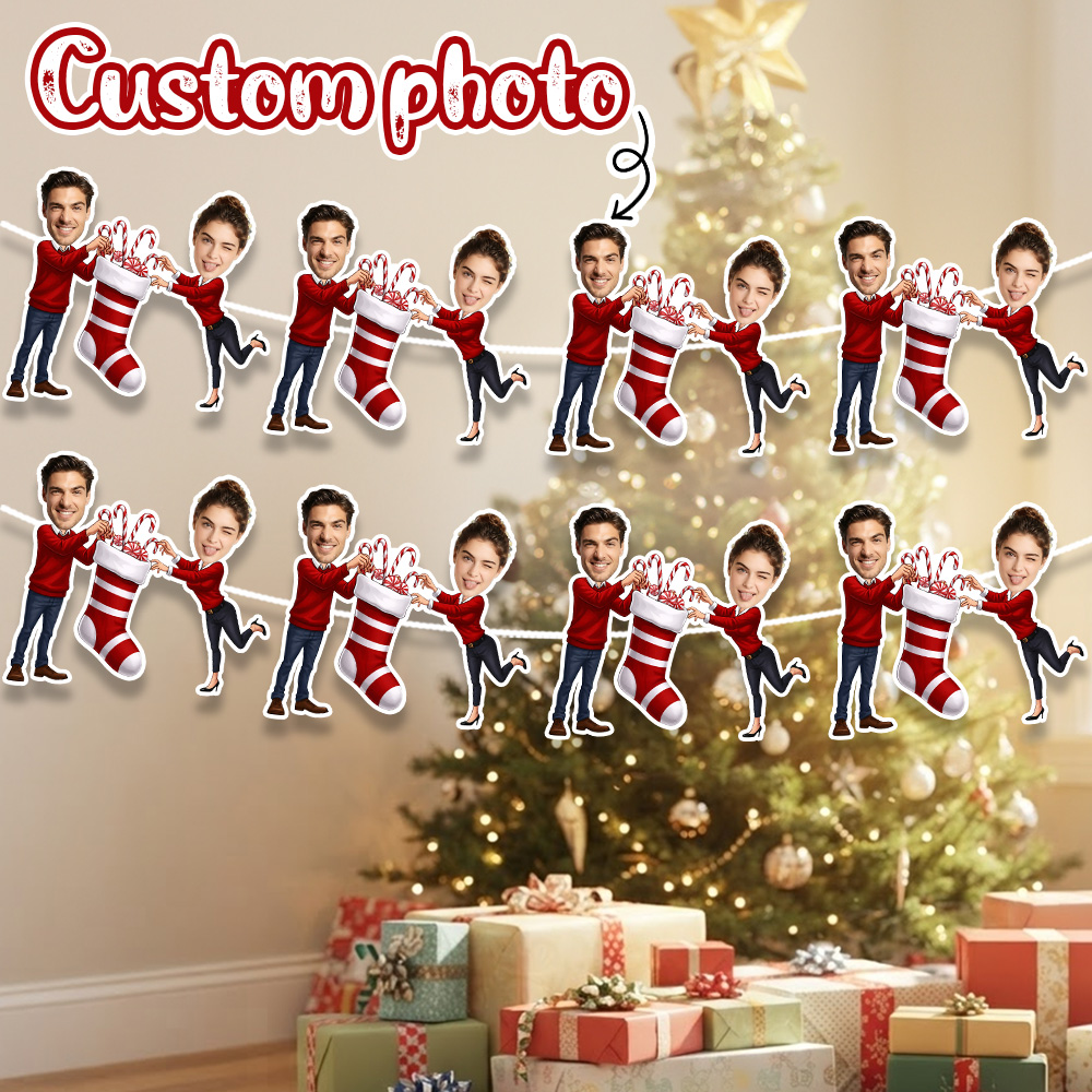 8/16/24 Adet Özel Fotoğraflı N - Christmas Stocking Hanging incelemesi ve fiyatı